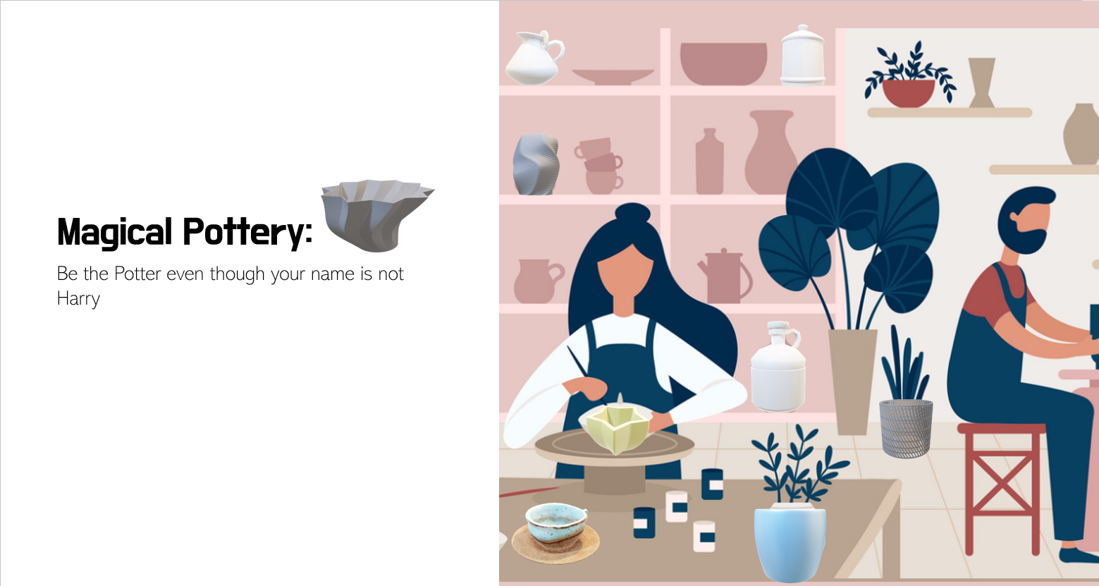 illustrated picture of pottery